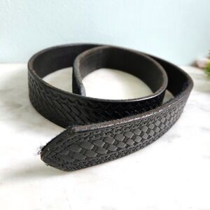 Boston Leather Belt Black Hook and Loop Basketweave Size 36 USA Tactical Uniform